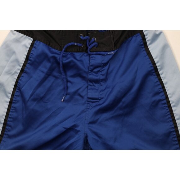 Vintage 90s Pepsi Co Mens Medium Spell Out Reflective Surf Board Shorts Blue - Picture 3 of 10
